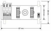 adapteris uz DIN sliedes signālu pārveidotājam, Z-PC-DINAL2-17.5 Seneca