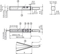 RZT7-03ZWS-KWB Magnētiskais sensors T-slot cilindriem Reed, NO, 5....230V AC/DC, kabelis 2-wire 5m 1070872 Sick