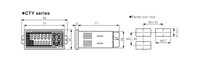 multifunkcionālais skaitītājs-taimeris, RS-485, AC100-240V, CT6Y-2P4T Autonics