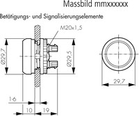 Button plate flat with inscription, black with white "Arrow" MM218173 Schrack Technik