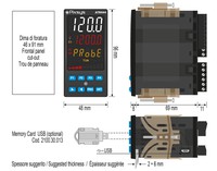 PID controller 24-230V AC/DC, RS-485, ATR444-14ABC-T Pixsys