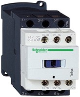 Kontaktors 7, 5kW, 3P, 1NO + 1NC, 18A, spole 24VDC (zema patēriņa), , LC1D18BL Schneider Electric