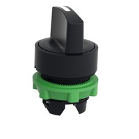 Selector switch head 3 positions, spring return, 22mm, Black, Harmony XB5 ZB5AD8 Schneider Electric