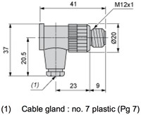 Konektors 5 PIN, paps taisnais, 3A, 30V, 3…6mm, M12, IP67, XZCC12MCM50B Schneider Electric