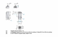 limit switch XCKP - metal end plunger - 1NC+1NO - snap - M16, XCKP2110P16 Telemecanique