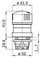 ES21-AT1110 E-STOP PUSHBUTTON IP65K 5321156 Sick