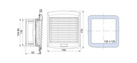 Ventilators 85m3/h, 170 x 150 x 62mm, 230V AC, IP54, , NSYCVF85M230PF Schneider Electric