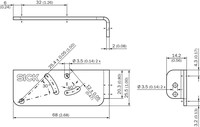 BEF-MK-NCV50-W49G6-Bracket for mounting the photoelectric proximity sensor 2117457 Sick