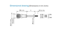 Connector with cable YF2A15-050VB5XLEAX, M12, 5-PIN, straight, female, cable 5m, IP65/IP66K/IP67, 2096240 Sick