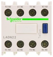 Papildkontakti 2 NO + 2 NC, no priekšas, skrūvējams, , LADN22 Schneider Electric
