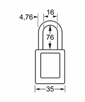 Zenex padlock - Keyed different - Key retaining MOQ 6