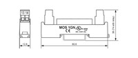 DIN-rail N-Socket for Input Relay, Reinforced (RoHS) MOQ: 50, MIS 1GN Delcon