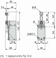 Gala slēdzis N/O+N/C, PG13, IP66 XCKJ10541