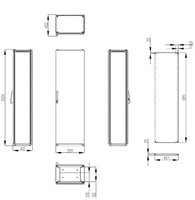 Металлический распределительный шкаф 2000 x 600 x 400mm (В x Ш x Г), IP55, AC206040 Schrack Technik