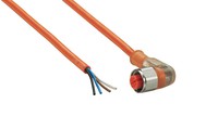 Konektors ar kabeli DOL-1204-L02M, M12, 4-PIN, leņķiskais, mamma, kabelis 2m, IP67, LED, 6027945 Sick