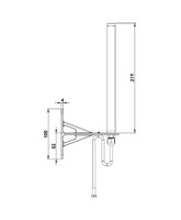 A-GSM-QUAD-N 4G omnidirectional antenna, SMA-M. L=5mt AGSMQUADN Seneca