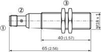 MM18-00A-N-ZC0 Magnētiskais sensors, Sn = 120mm, NAMUR 2 vadi, konektors M12, 4-pin U=16V max. 1026614 Sick