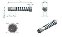 ILM12F-C-635-7-247 Line-Laser 635nm, Supply power 4.5...30V DC; Output power 7mW, red cross DOE-247, 0.1 - 10 m, M12, 4 Pins connector ILM12FC6357247