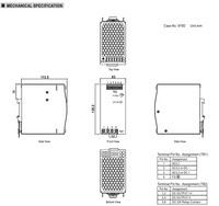 Блок питания 400V AC на 24V DC, 10A, 240W, TDR-240-24 Mean Well