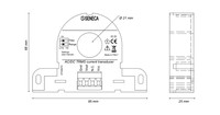 Current Transducer AC/DC  (± 300 A), Hall Effect, Loop Powered, 4-20 mA T201DCH300-LP Seneca