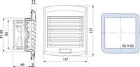 Ventilators 137x117x49mm 28m³/h 230VAC IP54 NSYCVF38M230PF Schneider Electric