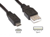 USB-A Micro USB-B 5 P plug cable, CU-A-MICROB Seneca