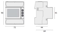 Enerģijas skaitītājs / analizators S604E, 3 fāzes, 1/5A, ModBUS RS485, S604E-6-MOD Seneca