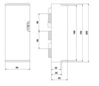 Cover cap 84x200 SI014130 Schrack Technik