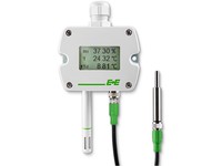 EE211 Humidity and Temperature Sensor for Continuous High Humidity. RH ACCURACY HUMDITY - MEASURED VALUE -5...30 °C: ±(1.3+0.007*mv°)%, ±0.1 °C, ACCURACY TEMPERATURE AT 20°C, Range -40 °C up to 60 °C, OUTPUT 0-5/10 V or 4-20 mA, optional: RS485 or Modbus RTU, , 24 V ac/dc