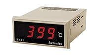 Temperature indicator 4 digits, red, 10mm, PT100, 100...240VAC, T4YI-N4NP4C Autonics