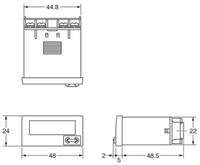 Taimeris, 24…240 VAC/DC, 7-simboli, LCD, DIN, H7ET-NFV , Omron
