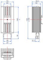 Sildītājs ar dabīgo konvekciju 110-250VAC 55W NSYCR55WU2 Schneider Electric