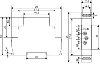 Voltage monitoring relay in 1P-AC, HRN-35, 1565 Elko EP