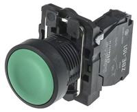 Pogas komplekts 22mm, ar atsperi NO, zaļa, XB5AA31 Schneider Electric