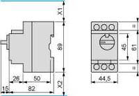 Motora automātslēdzis 3P, 6,3A - 6,3A, 2,2kW, GV2L10 Schneider Electric