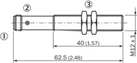 MM12-60A-N-ZC0 Magnētiskais sensors, Sn = 60mm, NAMUR 2 vadi, konektors M12, 4-pin U=16V max. 7900287 Sick