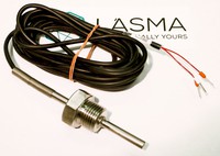 Temperature sensor with a thread, PT100, 6 x 350mm, cable 3m, -50….250ºC, ET211 Czaki