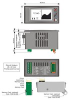 Inidkators OLED 2, 7", 128 x 64 px, Modbus RTU, 24…230VAC/DC, STR551-12ABC-T128R Pixsys