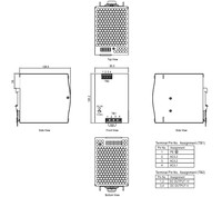 Блок питания 400V AC на 24V DC, 20A, 480W, TDR-480-24 Mean Well