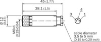 Connector DOS-0803-G, 3 PIN, female straight, 4A, 60V, 3…5mm, M8, IP67, 7902077 Sick