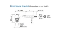 Connector with cable YG2A14-050VB3XLEAX, M12, 4-PIN, angled, female, cable 5m, IP65/IP66K/IP67, 2095897 Sick