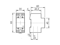 Контактор 11kW, 4P, 4NO, 25A, катушка 230VAC, BZ326461VM Schrack Technik