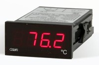 Temperatūras indikators 4 cipari, sarkani, 10mm, PT100, 10…30VDC, 24 x 48 mm, EMT-134-Pt100-LV Czaki