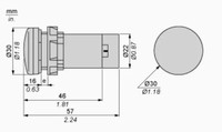 LED lamp white, 230 VAC, 22mm, XB7EV07MP Schneider Electric