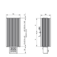 Sildītājs ar dabīgo konvekciju 110-250VAC/VDC 45W IUK08342 Schrack Technik