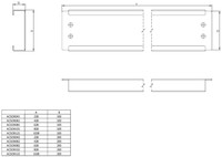 Plinth front and rear part W=1000 H=200 mm sheet steel, ACSOB102 Schrack Technik