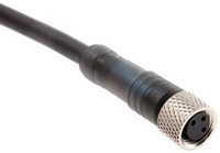 Konektors ar kabeli, M8, 3-PIN, taisns, mamma, kabelis 5m, IP65/IP67/IP69K, XZCP0566L5 Telemecanique