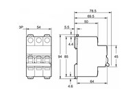 Automātslēdzis (MCB) Acti9 iC60N 3P, B klase, 32A, 10kA, A9F73332 Schneider Electric