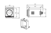 Termoregulators PT100, releja izeja, 230VAC, 0…60°C, TOS-B4RPXC Autonics