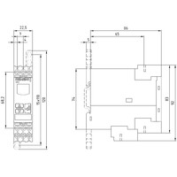 Three-phase control relay 5A, 2 C/O, 160...690VAC, 0...20 s, 3UG46141BR20 Siemens